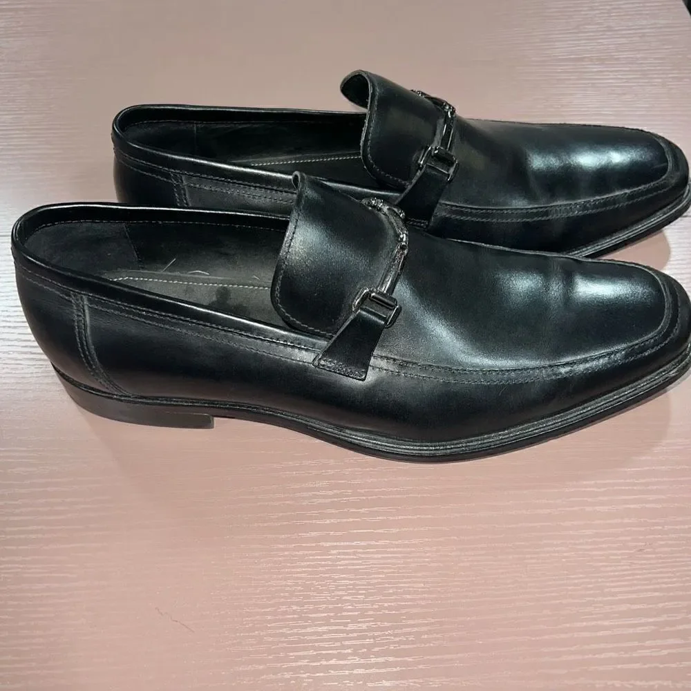 Aston Grey Size 9 Mens Black Belmont Loafer Slip On Dress Shoe 85063
